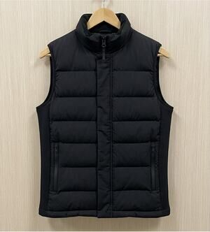 GAP Vintage Y2K Puffer Vest Black Full Zip Down Insulated Pockets Womens XS